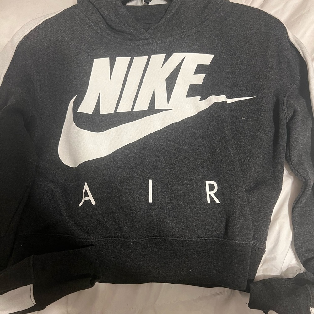 Dark grey nike hoodie. Women’s XL. Fits small